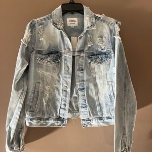 NWT-Distressed Jean Jacket